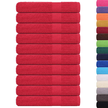 Vidaxl handdoeken frogn 10 st 100x200 cm 360 g m² rood