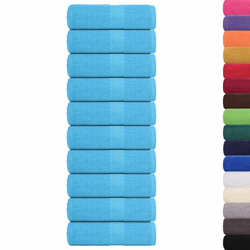 Afbeelding laden in galerijviewer, Vidaxl washandjes frogn 10 st 30x30 cm 360 g m² turquoise
