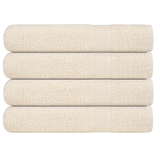 Vidaxl handdoeken frogn 4 st 100x200 cm 360 g m² crème