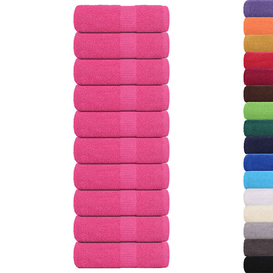 Vidaxl gastendoekjes frogn 10 st 30x50 cm 360 g m² roze