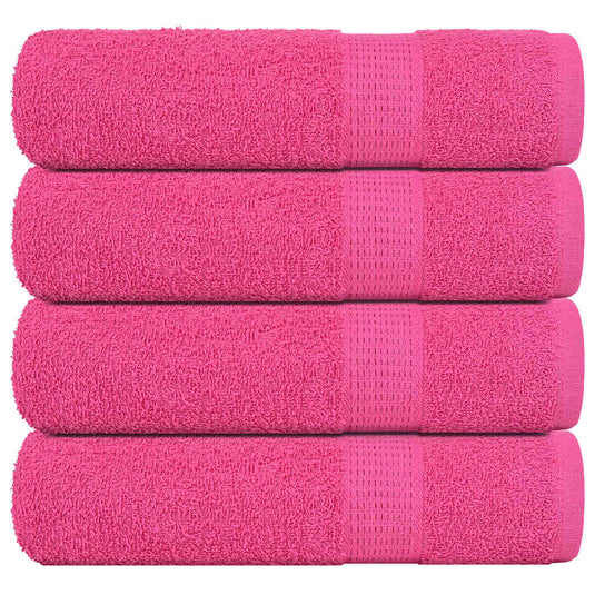 Vidaxl douchehanddoeken frogn 4 st 70x140 cm 360 g m² roze