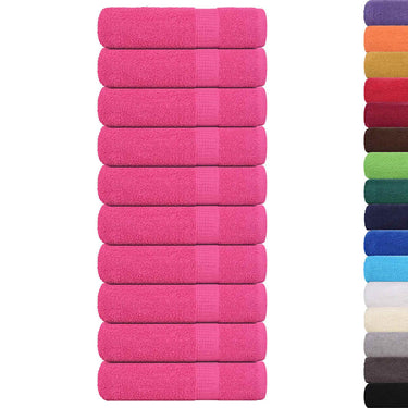 Vidaxl douchehanddoeken frogn 10 st 70x140 cm 360 g m² roze