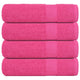 Vidaxl badhanddoeken 4 st 100x150 cm 360 g m² 100% katoen roze