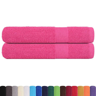 Vidaxl handdoeken frogn 2 st 100x200 cm 360 g m² roze