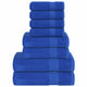 Vidaxl 8-delige handdoekenset frogn 360 g m² blauw