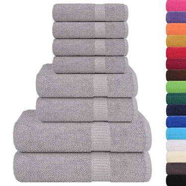 Vidaxl 8-delige handdoekenset frogn 360 g m² grijs