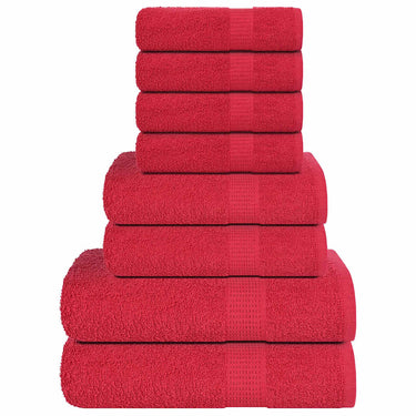 Vidaxl 8-delige handdoekenset frogn 360 g m² rood