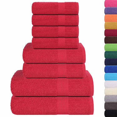 Vidaxl 8-delige handdoekenset frogn 360 g m² rood