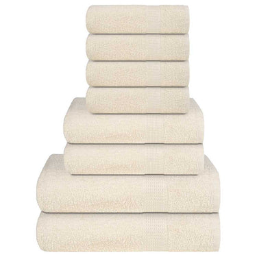 Vidaxl 8-delige handdoekenset frogn 360 g m² crème