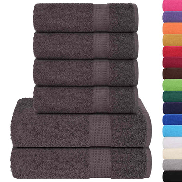 Vidaxl 6-delige handdoekenset frogn 360 g m² antraciet