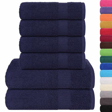 Vidaxl 6-delige handdoekenset frogn 360 g m² marineblauw