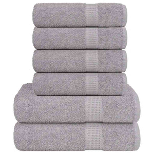 Vidaxl 6-delige handdoekenset frogn 360 g m² grijs