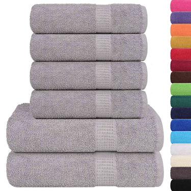 Vidaxl 6-delige handdoekenset frogn 360 g m² grijs