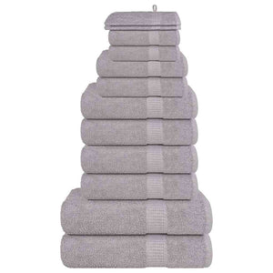 Vidaxl 12-delige handdoekenset frogn 360 g m² grijs