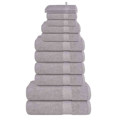 Vidaxl 12-delige handdoekenset frogn 360 g m² grijs