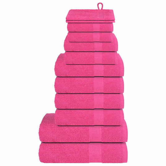 Vidaxl 12-delige handdoekenset frogn 360 g m² roze