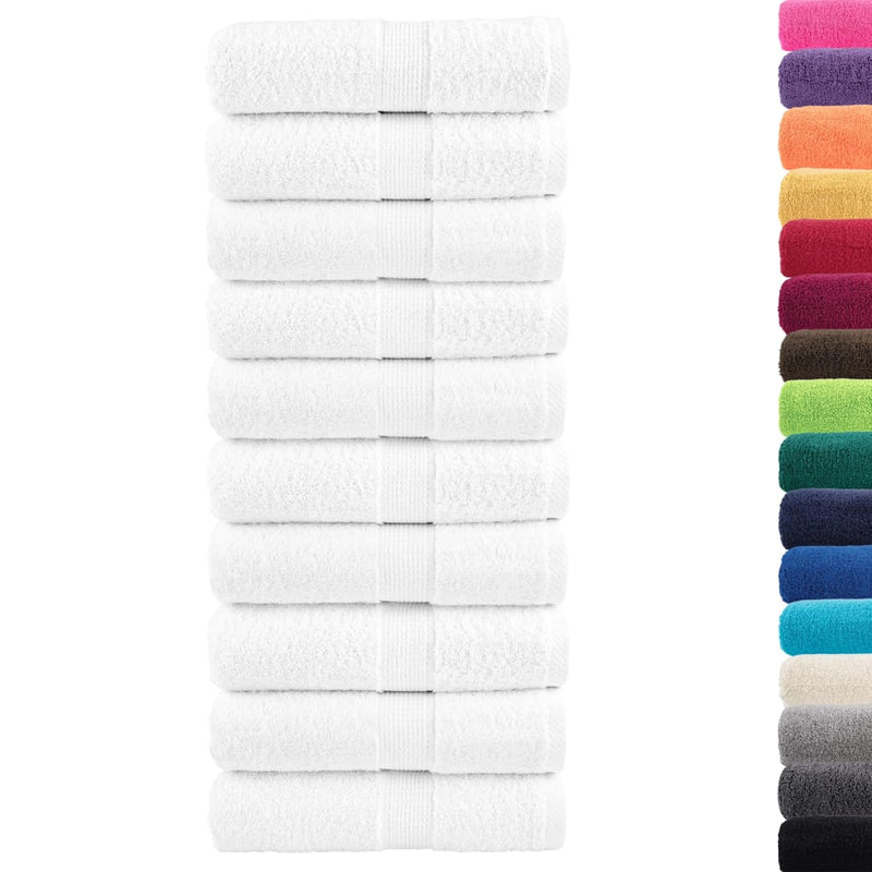 Load image into Gallery viewer, Vidaxl premium washandjes solund 50 stuks 30x30 cm 600 g m² wit
