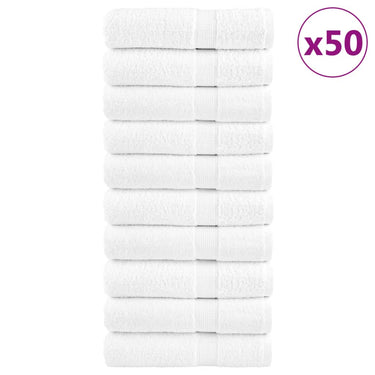 Vidaxl handdoeken solund 50 st 600 g m² 50x100 cm wiit