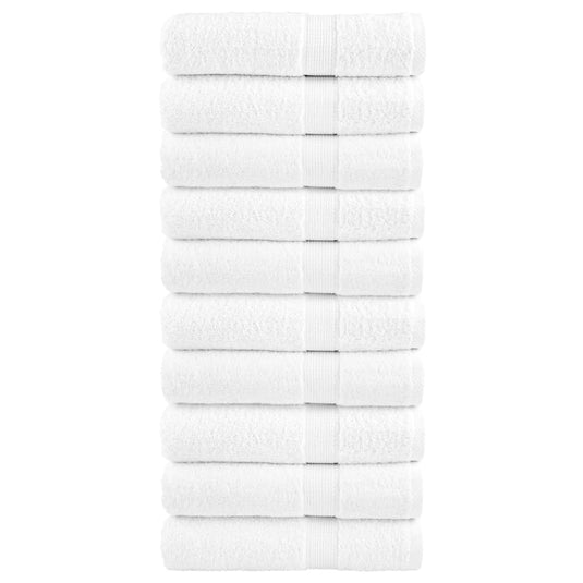 Vidaxl badhanddoeken solund 10 st 600 g m² 70x140 cm wit