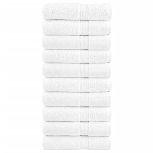 Vidaxl badhanddoeken solund 10 st 600 g m² 100x150 cm wit
