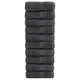 Vidaxl premium washandjes solund 10 stuks antraciet 30x30 cm 600 g m²