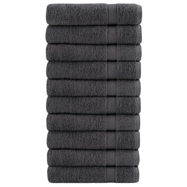 Vidaxl handdoeken solund 10 st 600 g m² 50x100 cm antracietkleur