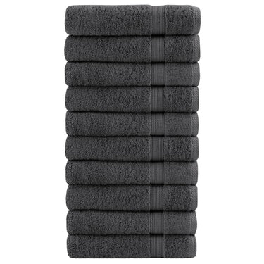 Vidaxl handdoeken solund 10 st 600 g m² 100x150 cm antracietkleur