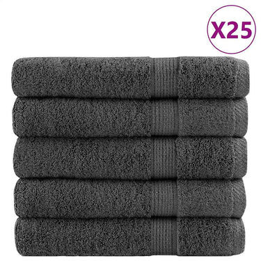 Vidaxl handdoeken solund 25 st 600 g m² 30x50 cm antracietkleur