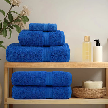 Vidaxl badhanddoeken solund 2 st 600 g m² 100x150 cm blauw
