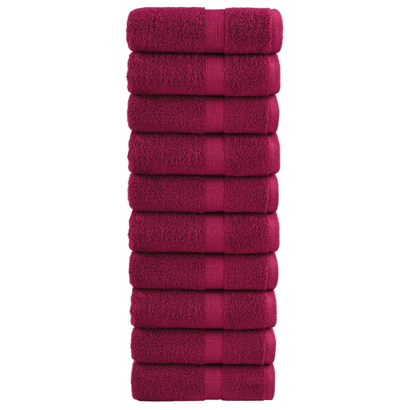 Load image into Gallery viewer, Vidaxl premium washandjes solund 10 stuks bordeaux 30x30 cm 600 g m²
