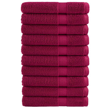 Vidaxl saunahanddoeken solund 10 st 600 g m² 80x200 cm bordeaux