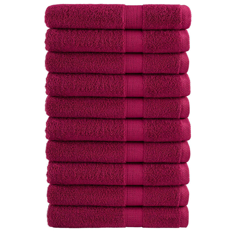 Load image into Gallery viewer, Vidaxl handdoeken solund 10 st 600 g m² 100x200 cm bordeauxrood
