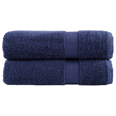 Vidaxl handdoeken solund 2 st 600 g m² 50x100 cm marineblauw