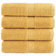 Vidaxl premium washandjes solund 4 stuks goud 30x30cm 600 g m²