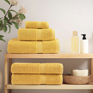 Vidaxl premium washandjes solund 10 stuks goud 30x30cm 600 g m²