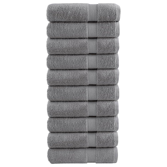 Vidaxl handdoeken solund 10 st 600 g m² 50x100 cm grijs