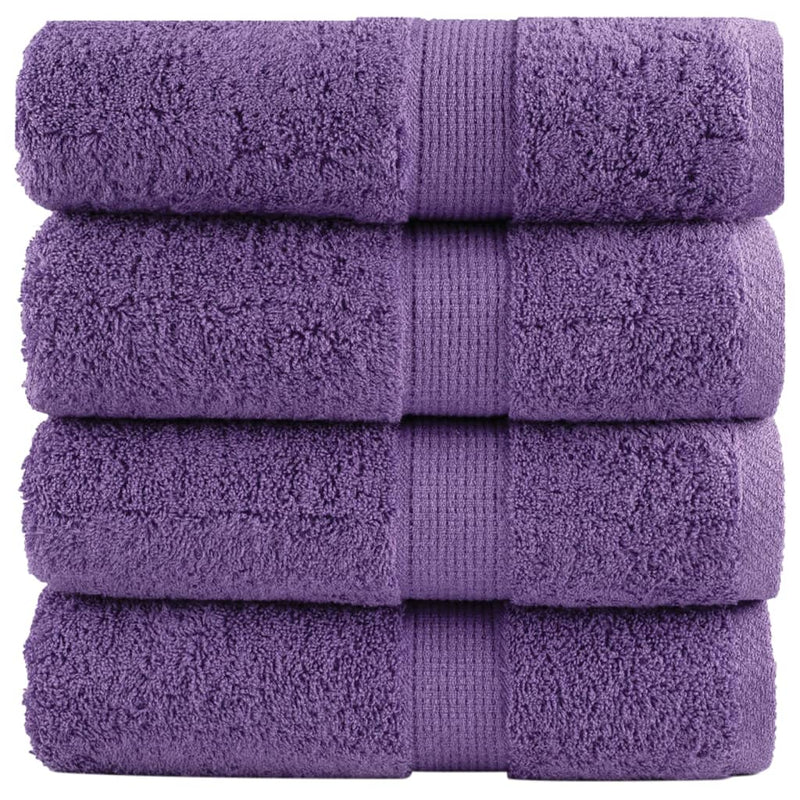 Load image into Gallery viewer, Vidaxl premium washandjes solund 4 stuks paars 30x30 cm 600 g m2
