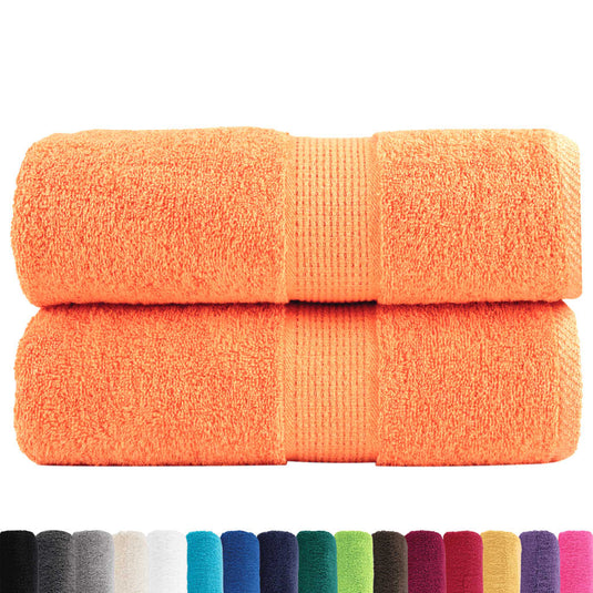 Vidaxl premium washandjes solund 2 stuks oranje 30x30 cm 600 g m2