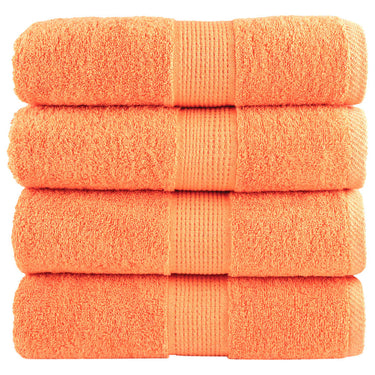 Vidaxl premium washandjes solund 4 stuks oranje 30x30 cm 600 g m2