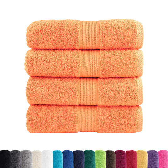 Vidaxl premium washandjes solund 4 stuks oranje 30x30 cm 600 g m2