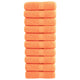 Vidaxl premium washandjes solund 10 stuks oranje 30x30 cm 600 g m²