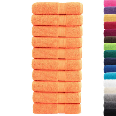 Vidaxl badhanddoeken solund 10 st 600 g m² 70x140 cm oranje