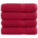 VidaXL Handdoeken SOLUND 4 st 600 g m² 50x100 cm rood