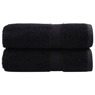 Vidaxl premium washandjes solund 2 st zwart 30x30 cm 600 g m2