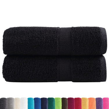 Vidaxl premium washandjes solund 2 st zwart 30x30 cm 600 g m2
