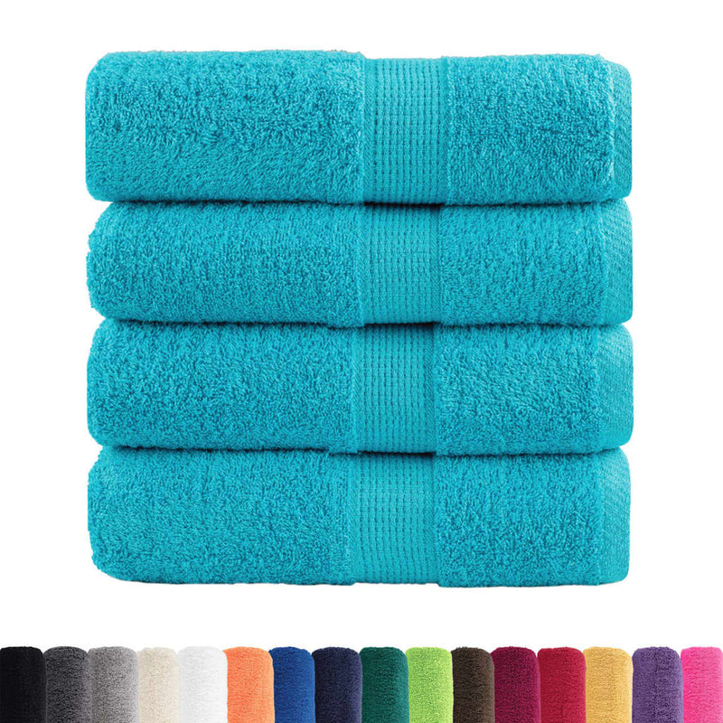 Load image into Gallery viewer, Vidaxl premium washandjes solund 4 stuks turquoise 30x30 cm 600 g m2
