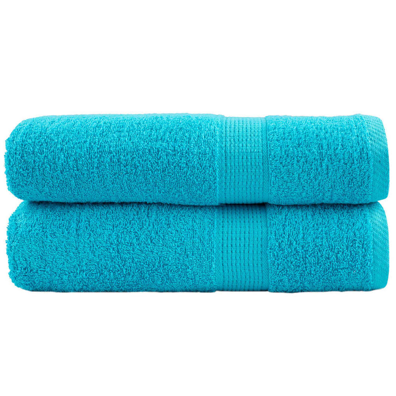 Load image into Gallery viewer, Vidaxl badhanddoeken solund 2 st 600 g m² 70x140 cm turquoise

