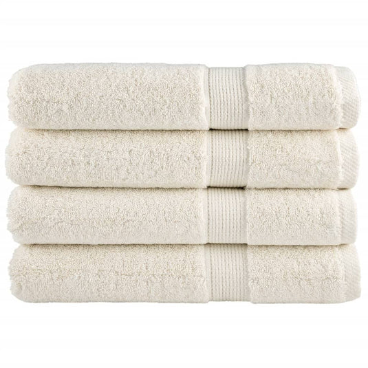 Vidaxl saunadoeken solund 4 st 600 g m² 80x200 cm crèmekleurig