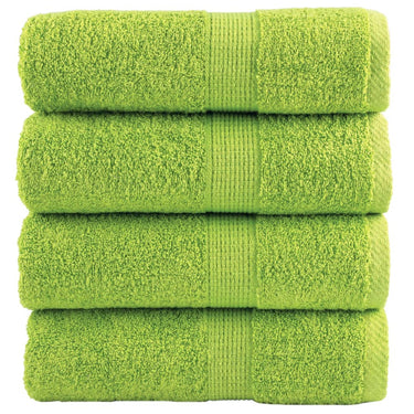 Vidaxl premium washandjes solund 4 stuks appelgroen 30x30 cm 600 g m²