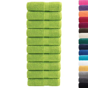 Vidaxl premium washandjes solund 10 stuks appelgroen 30x30 cm 600 g m²
